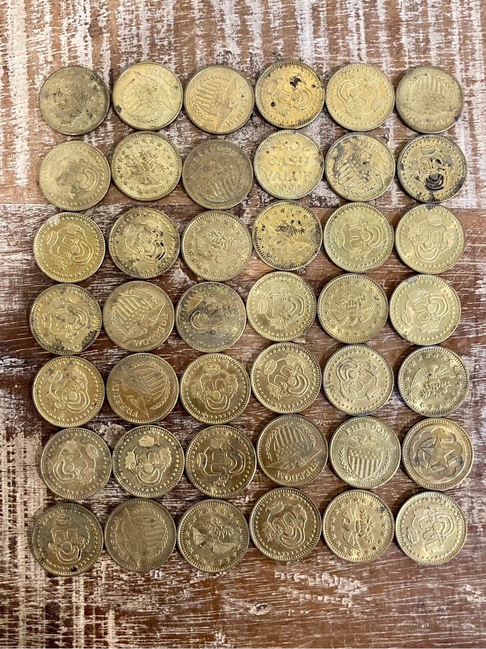 Mixed Lot of 42 Game Tokens
